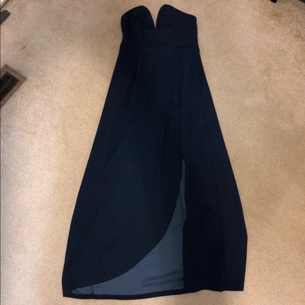 Blue Strapless Dress